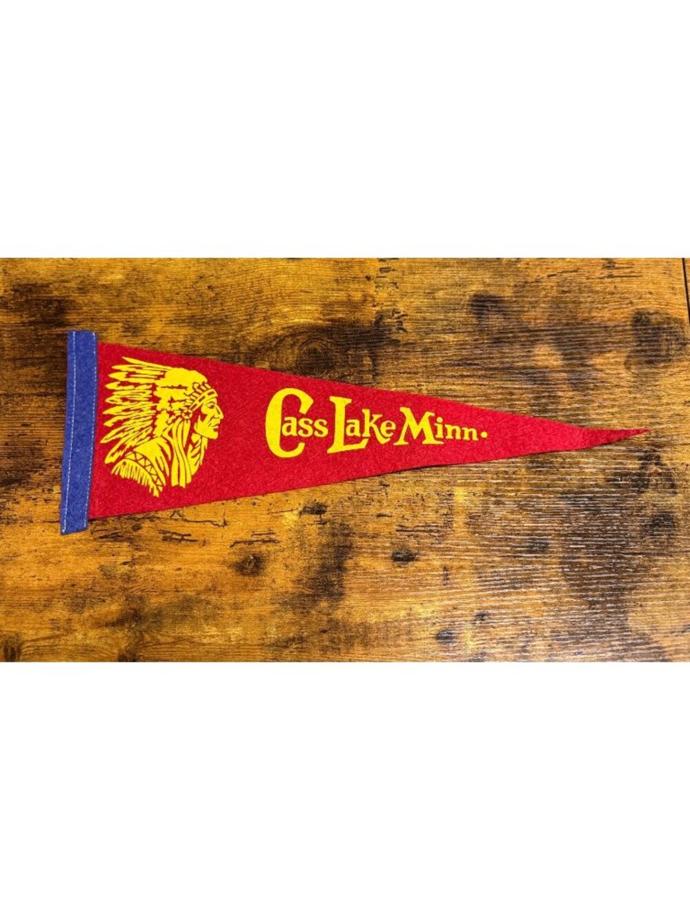 Vintage Cass lake, Minnesota pennant